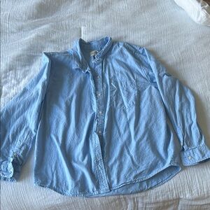 Light Blue Women’s Button Up Chambray Shirt Shirt